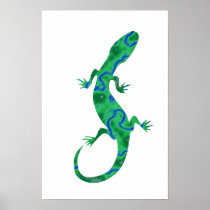 The Green Gecko kind Deco Print