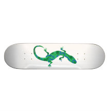 The Green Gecko kind Deco skateboard