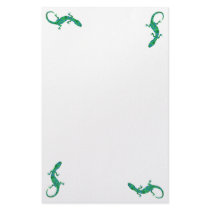 The Green Gecko kind Deco Personalized Stationery