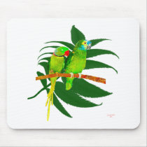 The Green Parrots Gifts mousepads
