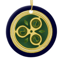 The Green Spiral Disks Celtic Spiral Ornament ornaments