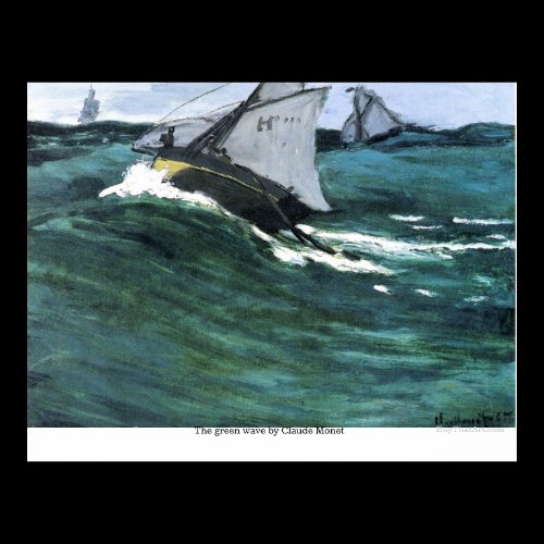 The green wave by Claude Monet Posters