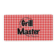 The Grill Master w/Picnic Table & Ants Custom Shipping Label