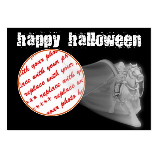 The Grim Reaper Ride Halloween Photo Frame Business Card Templates (front side)