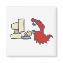 the grim typer refrigerator magnet