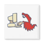 the grim typer refrigerator magnet