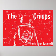 THE GRIMPS rock your face off! Print