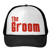The Groom (Mafia Red) Mesh Hats