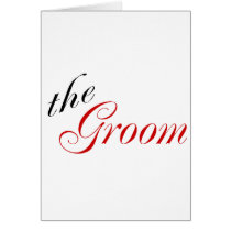 The Groom (Red) Greeting Cards