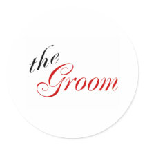 The Groom (Red) Stickers
