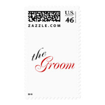 The Groom (Script Red) postage