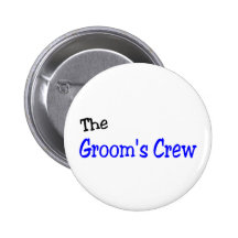 The Grooms Crew (Blue and Black) Buttons