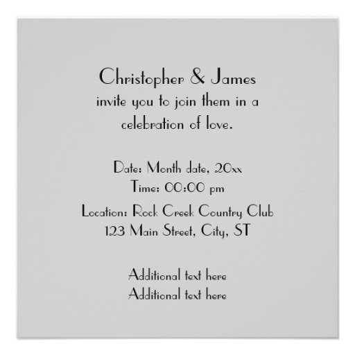 The Grooms Custom Announcement