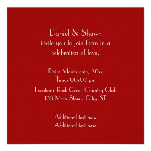 The Grooms Custom Invite