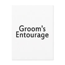 The Grooms Entourage Black Post Card