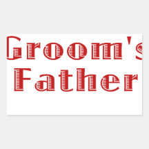 The Grooms Father Rectangle Stickers