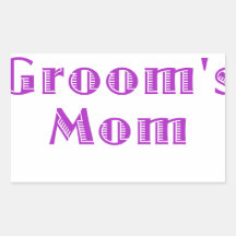 The Grooms Mom Rectangle Stickers