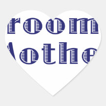The Grooms Mother Heart Sticker