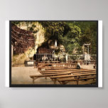 The grotto of Notre Dame, Lourdes, Pyrenees, Franc Poster