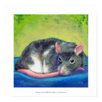 The Guardian - Beautiful smart pet rat unique art posters