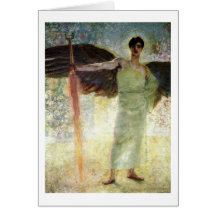 The Guardian Of Paradise By Franz Von Stuck Cards