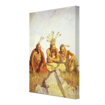 The Guardians War or Peace by NC Wyeth Gallery Wrap Canvas