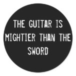 the guitar is mightier than the sword stickers