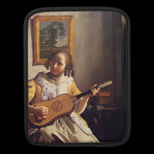 The guitar player by Johannes Vermeer Ipad Sleeve