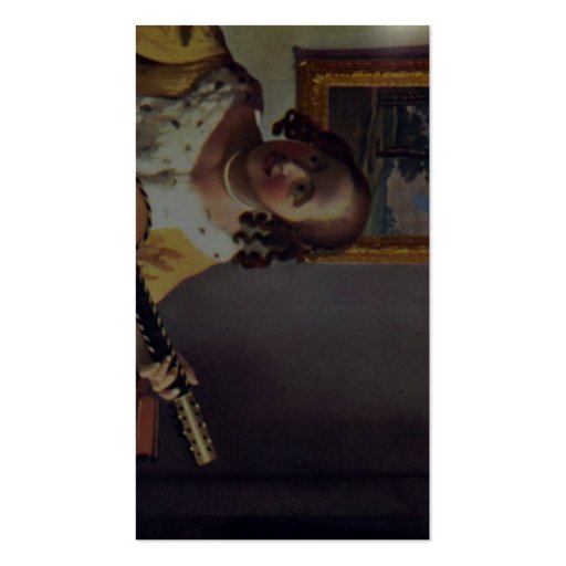 The Guitar Player, By Vermeer Van Delft Jan Business Cards (back side)