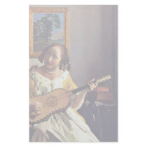 The Guitar Player, By Vermeer Van Delft Jan Stationery Paper