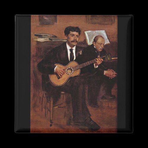 The guitarist Pagans and Monsieur Degas by Manet Fridge Magnet