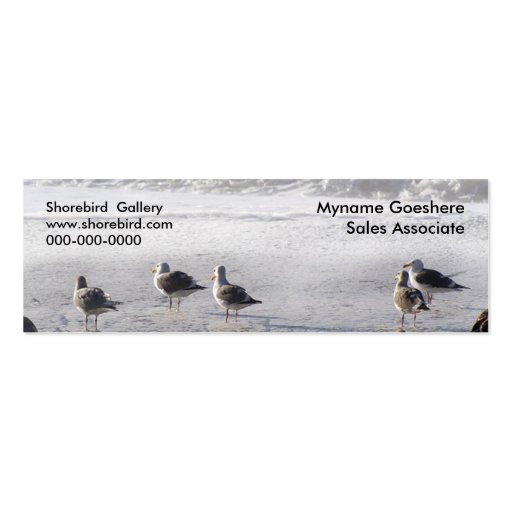 The gull squad business card template (front side)