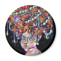 The Hair Refrigerator Magnet
