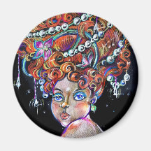 The Hair Refrigerator Magnet