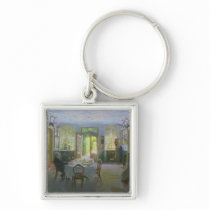 The Hall of the Manor House in Waltershof, 1894 Keychain