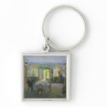 The Hall of the Manor House in Waltershof, 1894 Keychain