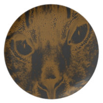THE HALLOWEEN CAT DINNER PLATES