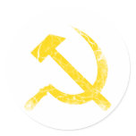 The Hammer &amp; Sickle Vintage Round Stickers