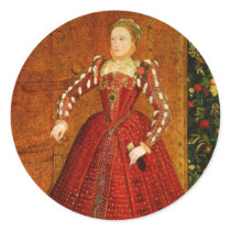 The Hampden Portrait of Elizabeth I of England Round Stickers