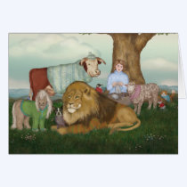 The Hand Knitted Peaceable Kingdom Card cards