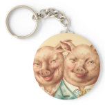 The Handsome Pig Couple Key Chains
