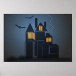 The hanuted house halloween poster