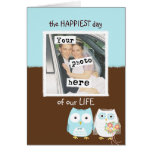 The Happiest Day of Our Life, Owls Wedding Greeting Cards