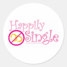 The Happily Single Collection by MDillon Designs Sticker