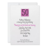 The Happy Fiftieth Birthday Invitation