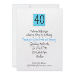 The Happy FORTIETH Birthday Invitation