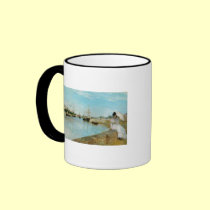 The Harbor at Lorient mugs by vintagegiftmall The Harbor at Lorient mugs