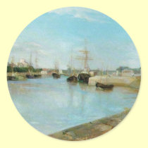 The Harbor at Lorient stickers by vintagegiftmall The Harbor at Lorient stickers