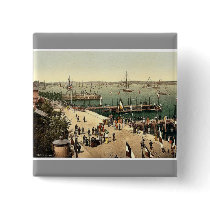 The harbor, III., Kiel, Schleswig-Holstein, German Pinback Button