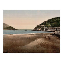 The harbor, San Sebastian, Spain vintage Photochro Postcards
